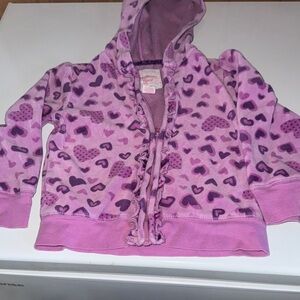 Pink Heart Pattern Kids Hoodie